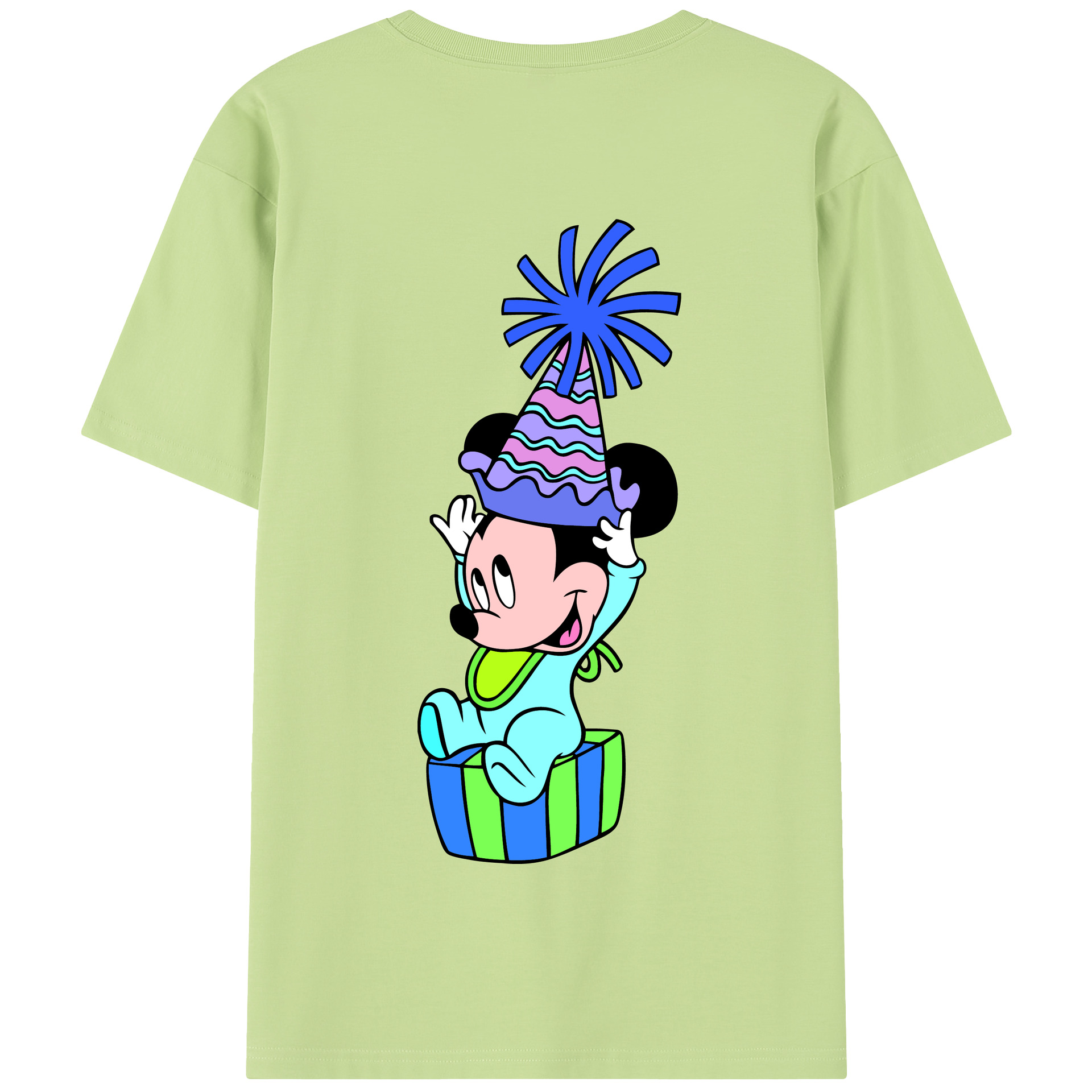 （画像用） ミッキーマウス Mickey Mouse 綿100％半袖Tシャツ（背面プリント）